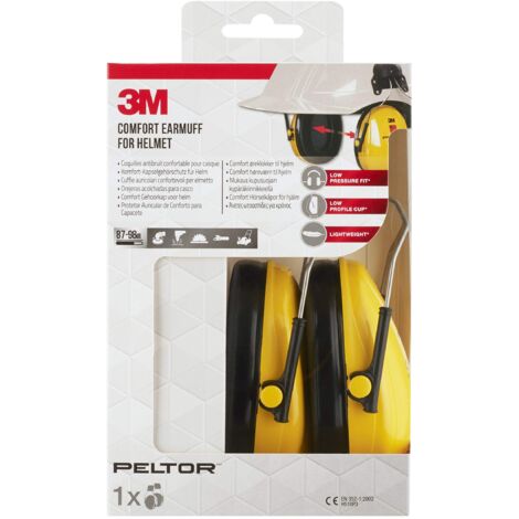 3M Peltor Optime Cuffie auricolari confortevoli per elmetto H510P3 (87-98 dB)
