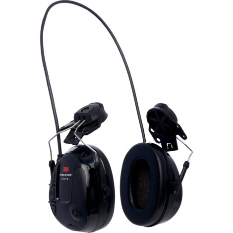 3M™ PELTOR™ ProTac™ III Cuffia Protettiva, 25 dB, nero, coppe sottili, con attacco per elmetto, MT13H220P3E