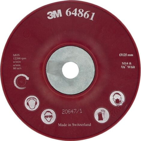 3M Plateau-support Cubitron II D. 125 mm M14 strié