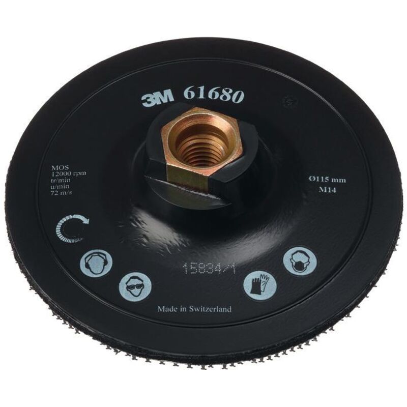 3M - Plateau-support Scotch Brite™ dh-ac d. 125 mm M14 avec centrage