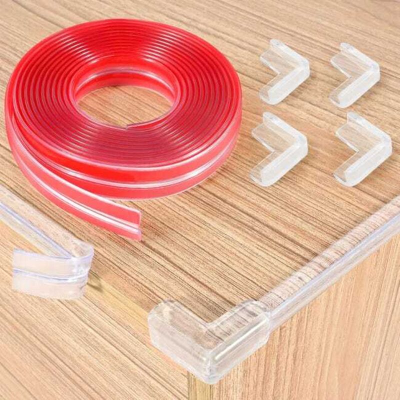 3M Pré-adhésif Protection Meuble Bébé, Coin de Table Protection Bebe Silicone Transparent Protection Table Bebe avec 4 Protection Angle Bebe