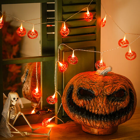 3M Pumpkin Halloween LED String Lights Indoor Outdoor Decor, Red