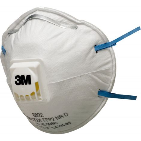 3M Respiratore Serie 8000 Art. 8822 per polveri, Classe FFP2 NR D