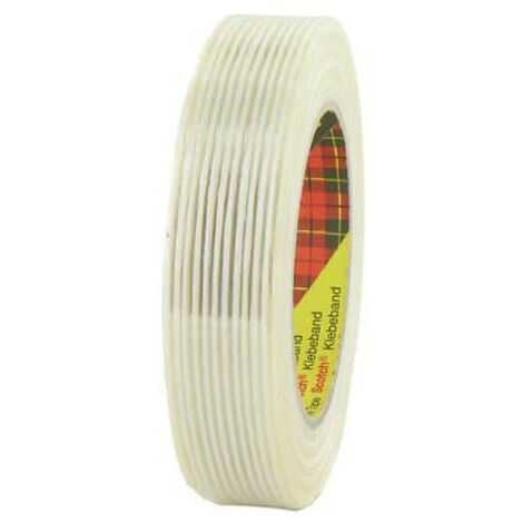 3M – Ruban adhésif de fermeture 25mm – Film polypropylène renforcé en verre – Résistant à l'humidité et à l'abrasion – 895625