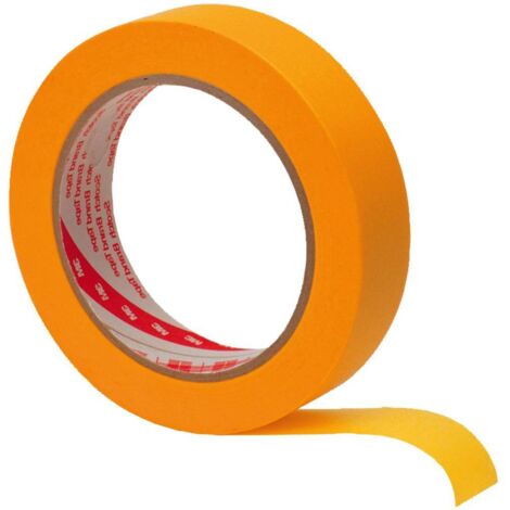 3M – Ruban de masquage ultra-fin or 50 m x 18 mm – Papier avec colle acrylique – Retrait sans résidu jusqu'à 150 jours – Pour peinture intérieure et extérieure - MM 1 PC