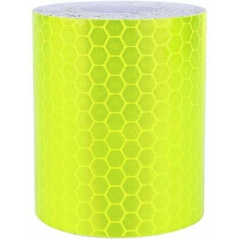 3m Ruban Réfléchissant Jaune Fluorescent Vert, Réfléchissant Bande de Danger Ruban de Marquage d'Avertissement de Sécurité de Véhicule d'urgence