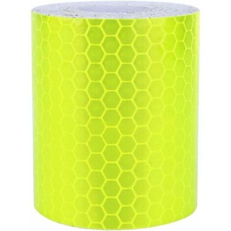 3m Ruban Réfléchissant Jaune Fluorescent Vert, Réfléchissant Bande de Danger Ruban de Marquage d'Avertissement de Sécurité de Véhicule d'urgence