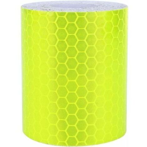 3m Ruban Réfléchissant Jaune Fluorescent Vert, Réfléchissant Bande de Danger Ruban de Marquage d'Avertissement de Sécurité de Véhicule d'urgence