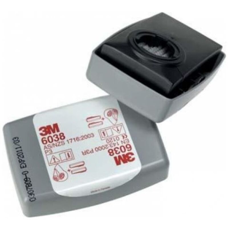 Image of 3M Partikelfilter mit Aktivkohle im robusten Kunststoffgehäuse 6038 P3R