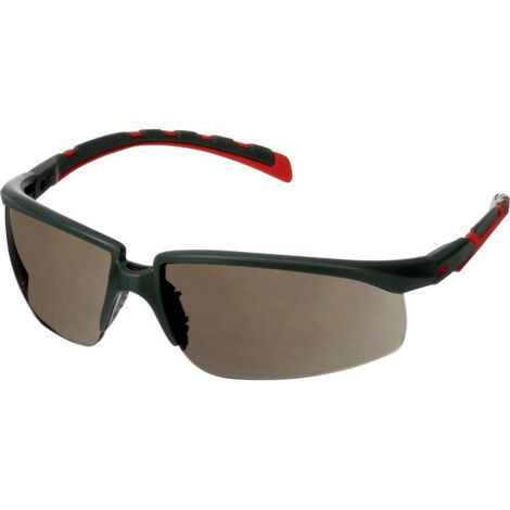3M S2002SGAF-RED LUNETTES DE PROTECTION AVEC PROTECTION ANTI-BUÉE ROUGE, GRIS DIN EN 166