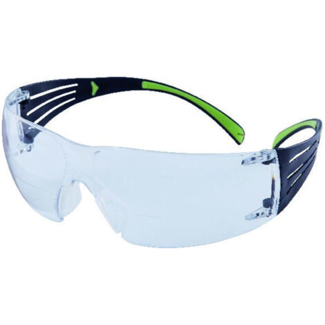 3M Schutzbrille Reader SecureFit-SF400 EN166 Bügel schw. grün,Scheiben klar +2,00