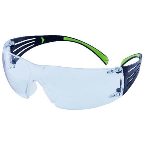 3M Schutzbrille Reader SecureFit-SF400 EN166 Bügel schw. grün,Scheiben klar +2,50