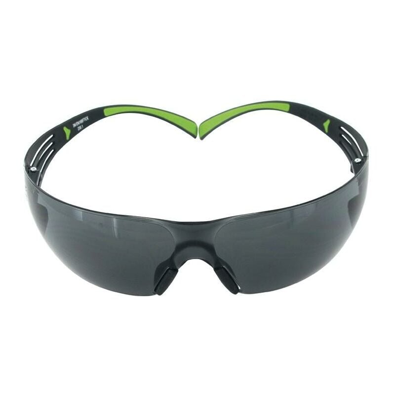 Image of 3M - Schutzbrille SecureFit-SF400 en 166, en 170 Bügel schwarz grün, Scheibe grau Polycarbonat