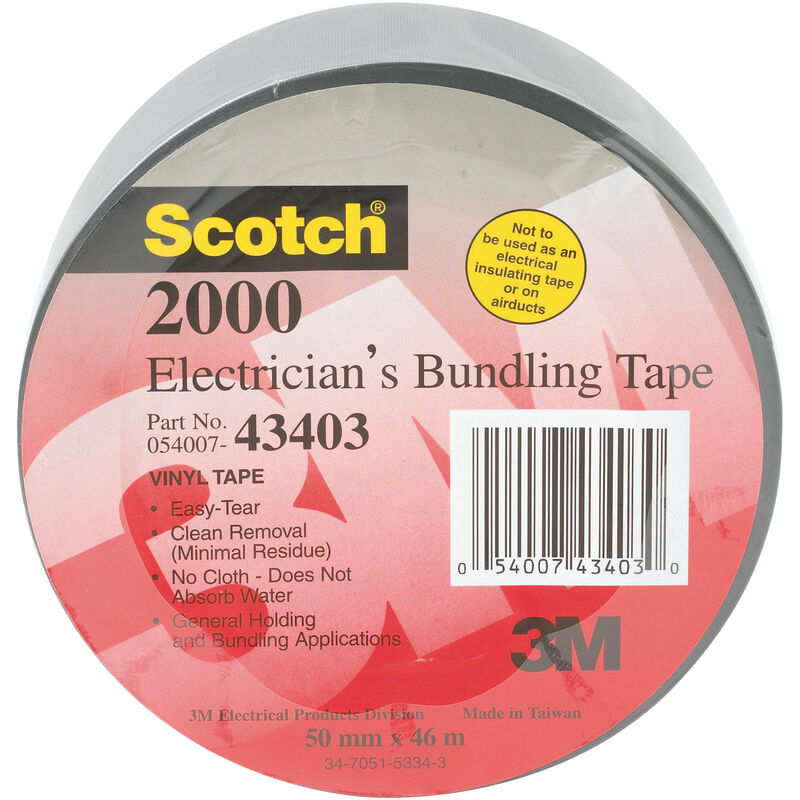 ™ Scotch 2000 Electricians Duct Tape 50mm x 46m - 3M