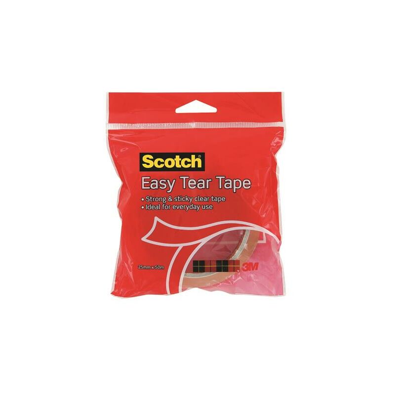 3M Easy Tear Clear Tape Roll - 3M83536 - Scotch