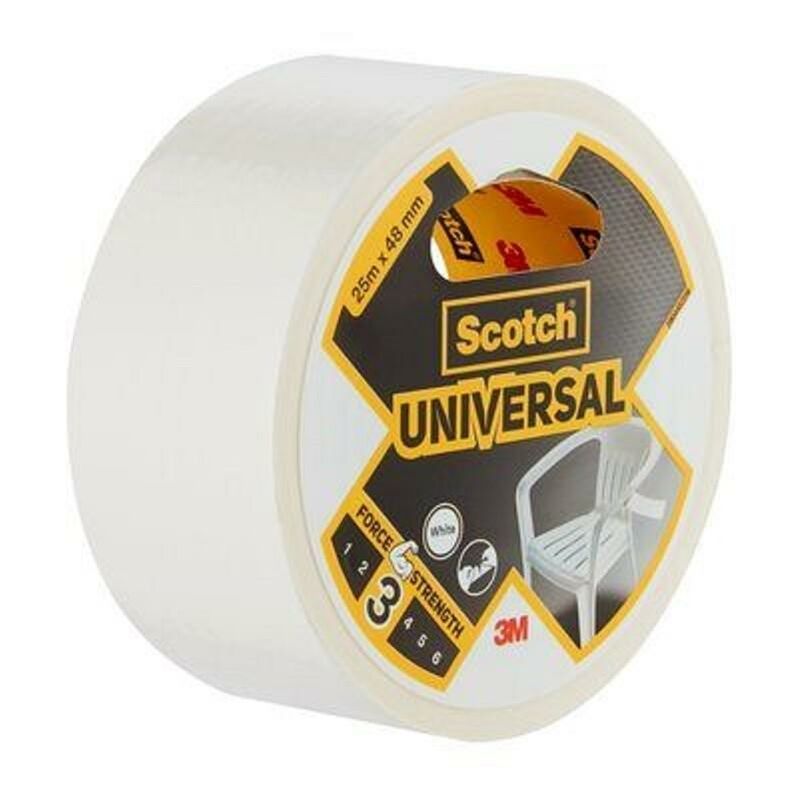 Scotchblue - 3M cinta americana scotch 48mmx25m blanca universal , cinta americana scotch 48mmx25m blanca universal