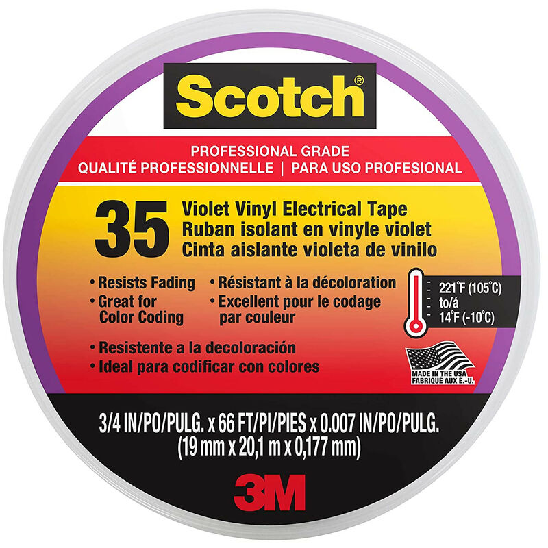 

SCOTCH35 CINTA ELECTRICA 19MMx20M VIOLETA - 3M