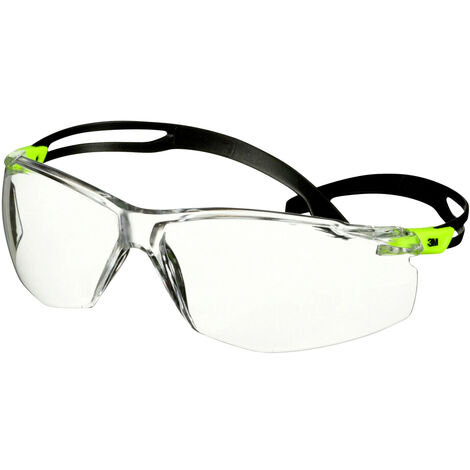 3M SecureFit SF501SGAF-GRN Schutzbrille mit Antibeschlag-Schutz Grün