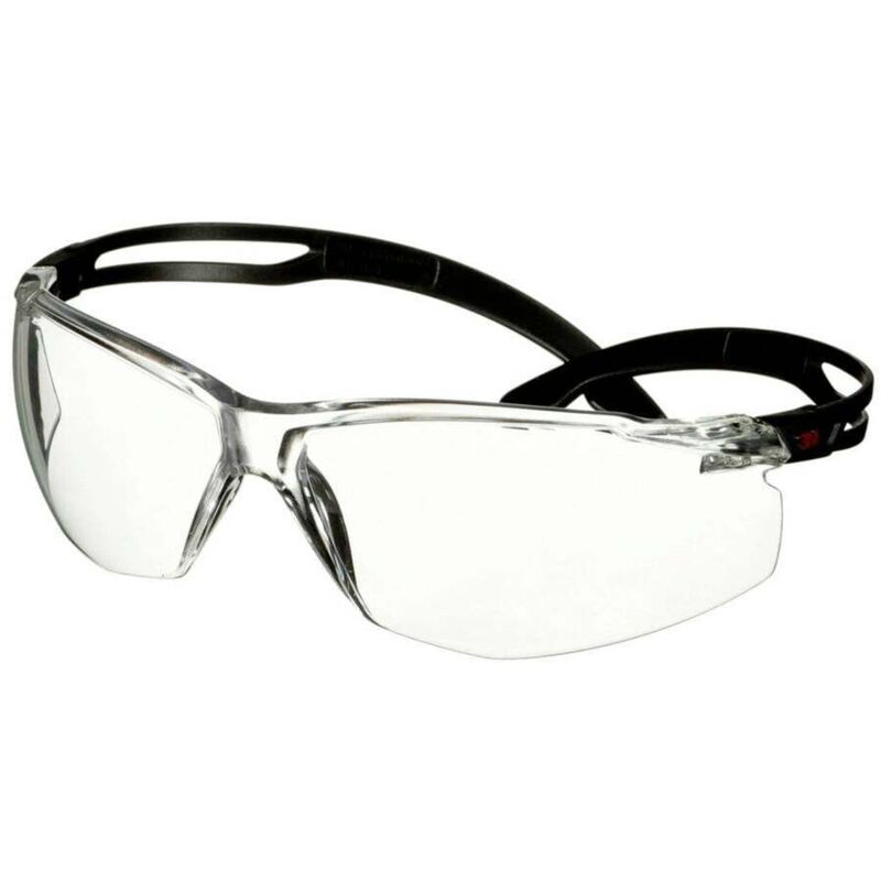 3M - securefit 500 lunettes de sécurité, monture noire, revêtement antibuée/antirayure scotchgard (k&n), optique transparente, SF5