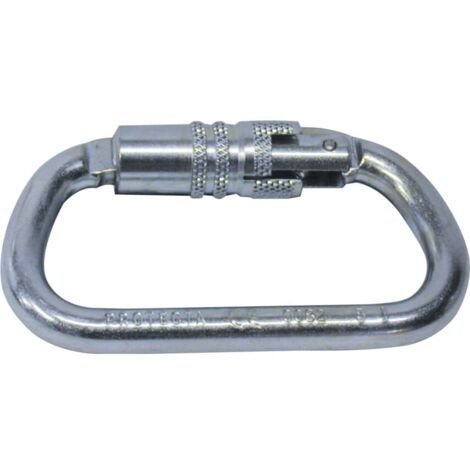 6Pieces Heavy Duty Self Auto Lock Carabiner Swivel Rotating Rings Outdoor  Keychain Hooks D Shaped Twist
