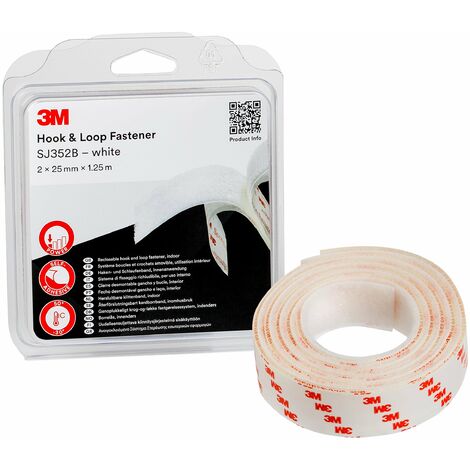 3M SJ352B Nastro a strappo da incollare (L x L) 1.25 m x 25 mm Bianco 1 pz.
