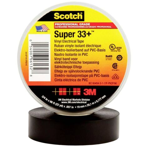3M SUPER33+-19X20 Ruban isolant Scotch® noir (L x l) 20 m x 19 mm 1 pc(s)