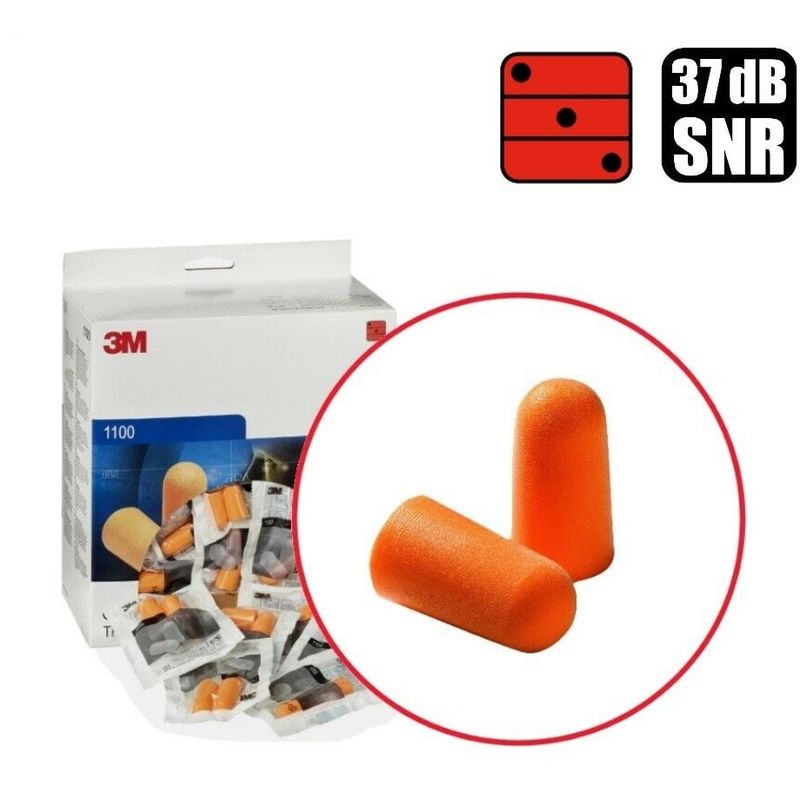 Image of 3M - tappi per orecchie 100 paia/200 pz inserti auricolari 37dB per dormire lavoro