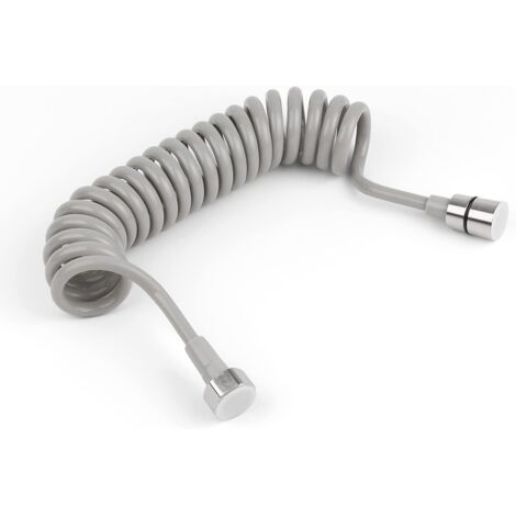 3M Telescopic Shower Hose, Bathroom Spring Hose, Coiled Hose with Stainless Steel Fitting, for Bath Shower Gun