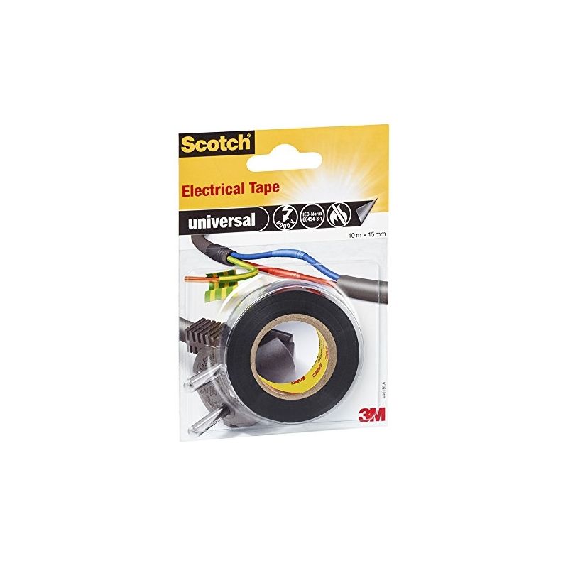 Scotch - 3M ruban electrique 10 m x 15 mm 1 rouleau noir