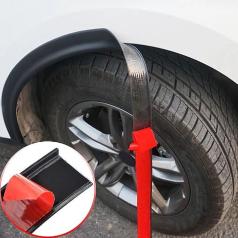 CSPARKV 3Meters Élargisseurs de garde-boue universels, arcs de roues de voiture, arc d'extension d'aile, protection contre les éclaboussures de sourcils, Kit de carrosserie, couverture, accessoires de garde-b
