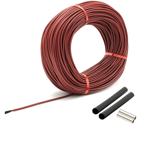 φ3mm 12K 33Ω Cable de calefaccion de fibra de carbono 200 ℃ Cable de calefaccion de suelo caliente de goma de silicona infrarrojo lejano de alta temperatura
