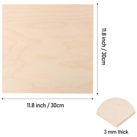 3mm Birkensperrholz 10PCS DIY-Kit fuer Lasergravur und Laserschneiden