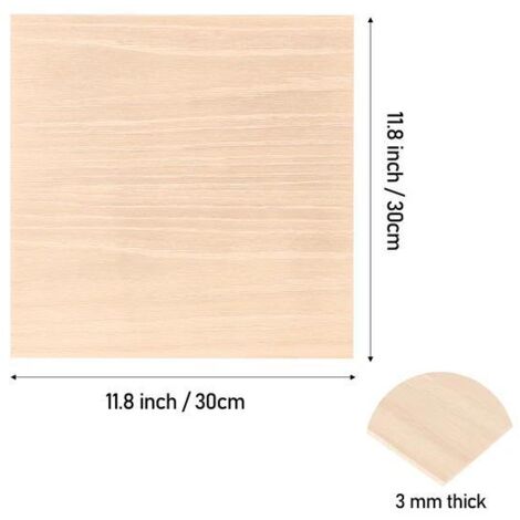 3mm Red Oak Plywood 6PCS Wood DIY Kit fuer Lasergravur und Laserschneiden