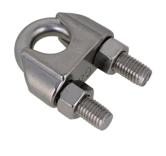 3mm Wire Rope Grip clamp - T316 (A4) Marine Grade Stainless Steel