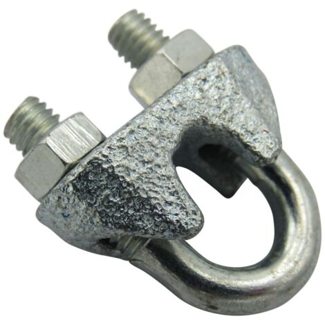 3MM Wire Rope Grips  x10 - DIN741 Galvanised Commercial Cable Clamp Bulldog Clip