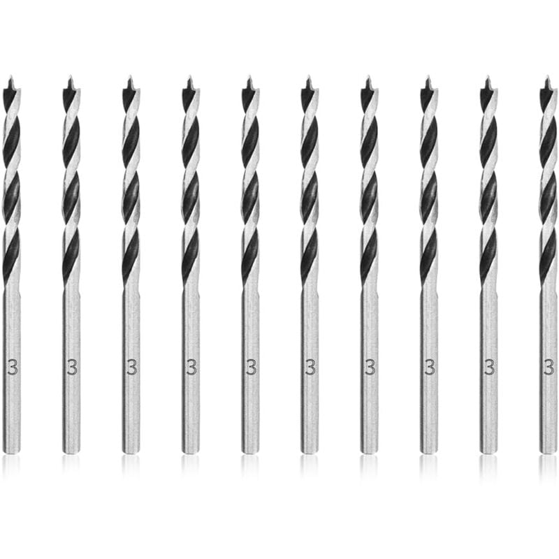 3mm Wood Twist Drill Bit 10pcs Wood Drill Bits Professional Brad Point Drill Bit for Wood