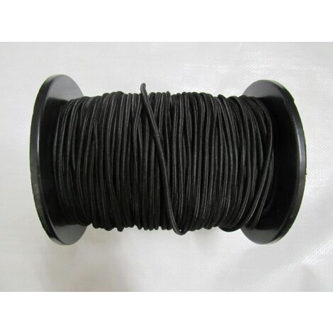 3MM x 100M (328FT) Black Elastic Bungee Shock Cord Rope