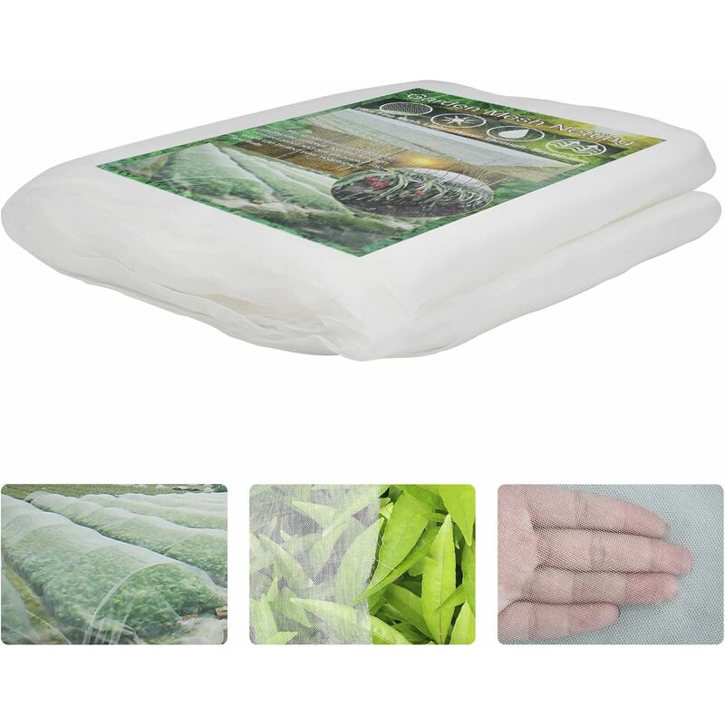 3Mx6M Filet anti-insectes de jardin Couverture de protection des plantes Filet de jardin Filet papillon à mailles fines pour cultures, plantes,