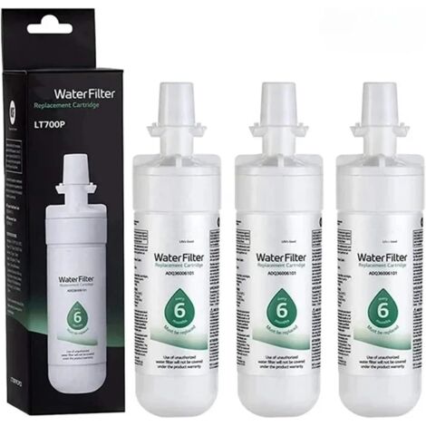 3Paquet Compatible avec LG LT700P Réfrigérateur Filtre À Eau ADQ36006101-S ADQ36006101 ADQ36006113 ADQ75795103 AGF80300702