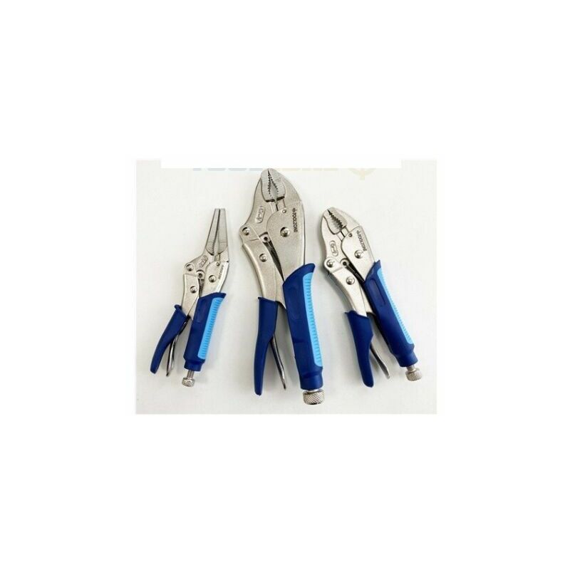 3pc Chrome Vanadium Steel Locking Wrench (Molegrips type) Cutter Tool Set PLIER
