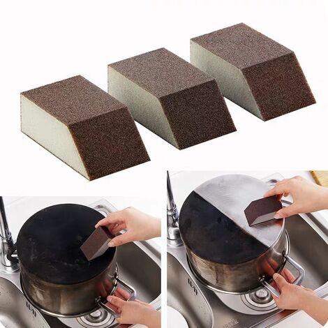 3pc Éponge Gomme Magique Éponge Gomme Coton pour Enlever La Rouille Nettoyage Salle De Bain Fournitures De Cuisine Détartrant Propre Rub Pot,Superma,472.5cm