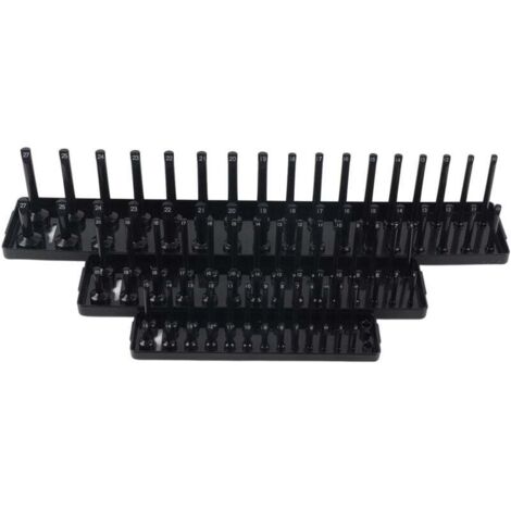 3PCS 1/4In 3/8In 1/2In Schwarz Storage Organizer Set Multifunktionale Storage Organizer für Werkzeug Boxen