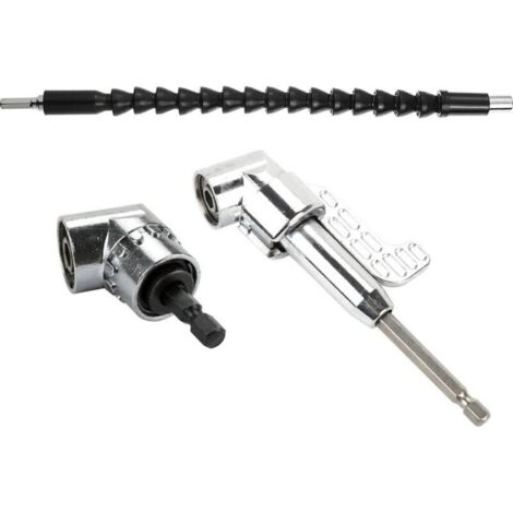 3Pcs 105 Degré Droit Extension De Tige Hexagonale Inclinée Outil Puissance De L'extension Flexible