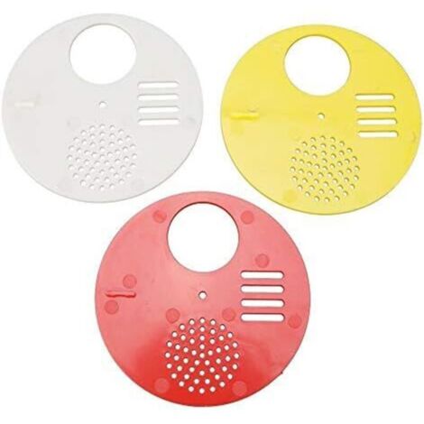 3Pcs 12.5 Porte Nid d'abeille Porte en Ruche en Plastique Abeille Abeilles Évents Rond Entrée Disque Matériel D'apiculture