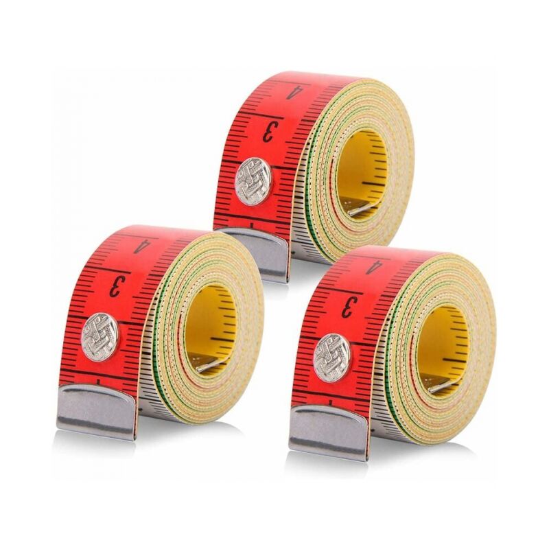 3Pcs 1.5m 2 in 1 Body Measuring Tape, Sewing Tape Measures, Tailor Tape Measure, Sewing Centimeter Retractable, Body Measuring Tape, Retractable