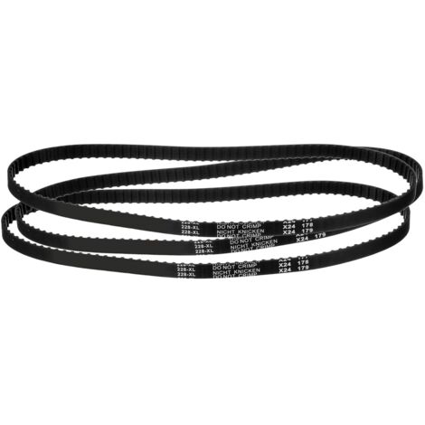 3Pcs 228XL 037 Timing Belt 114 Teeth Black Rubber Toothed Timing Belt, 10mm Width, 5.08mm Pitch, Timing Belt for 3D Printer