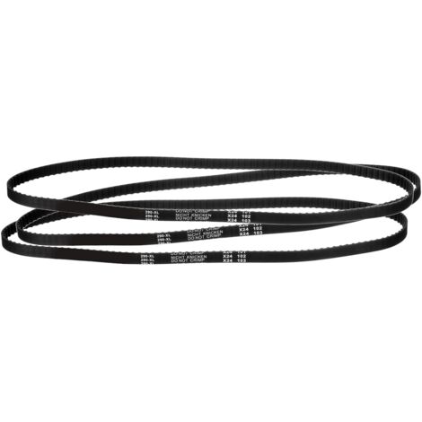 3Pcs 290XL 037 Timing Belt 145 Teeth Black Rubber Toothed Timing Belt, 10mm Width, 5.08mm Pitch, Timing Belt for 3D Printer