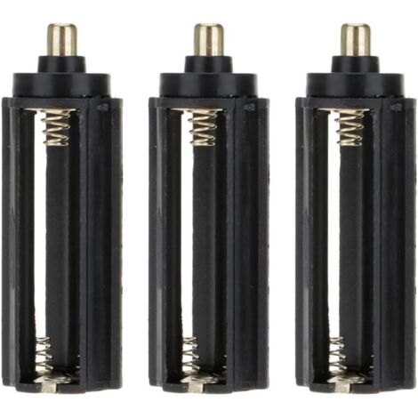 3pcs 3 x 1.5V AAA Cylindrical Battery Compartment Holder Box for 18650 Adapter Converter for Flashlight