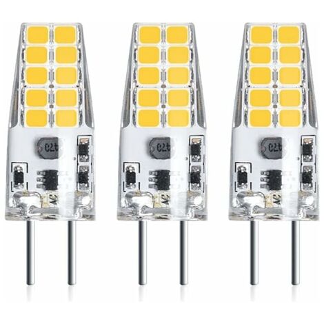 3PCS 3W 12V G6.35 LED Ampoule Culot T3 / T4 / T5 G6.35 / GY6.35 Base Blanc froid 6000K Remplacement de 30W Ampoule Halogène  [Classe énergétique A++]-LIAIKI