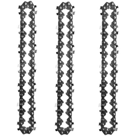 3PCS 4 Inch Cordless Electric Chainsaw Chain Saw for Wood Cutting Tree Branches Pruning Yard Gardening